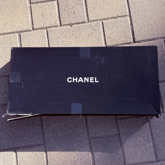 NWT🖤CHANEL🖤14A Metiers D'Art Dark Metallic Grey Thigh High Lambskin Boots - Picture 5 of 17